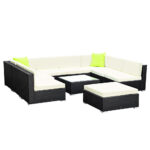 Gardeon 10-Piece Outdoor Sofa Set Wicker Couch Lounge Setting Cover - Image 4