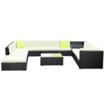 Gardeon 12PC Sofa Set with Storage Cover Outdoor Furniture Wicker - Image 3