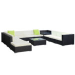 Gardeon 12PC Sofa Set with Storage Cover Outdoor Furniture Wicker - Image 4