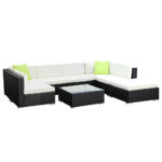 Gardeon 8-Piece Outdoor Sofa Set Wicker Couch Lounge Setting Cover - Image 4