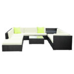 Gardeon 9-Piece Outdoor Sofa Set Wicker Couch Lounge Setting Cover - Image 3