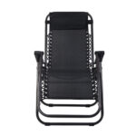 Gardeon 2PC Zero Gravity Chair Folding Outdoor Recliner Adjustable Sun Lounge Camping Black - Image 3