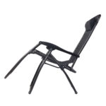 Gardeon 2PC Zero Gravity Chair Folding Outdoor Recliner Adjustable Sun Lounge Camping Black - Image 4
