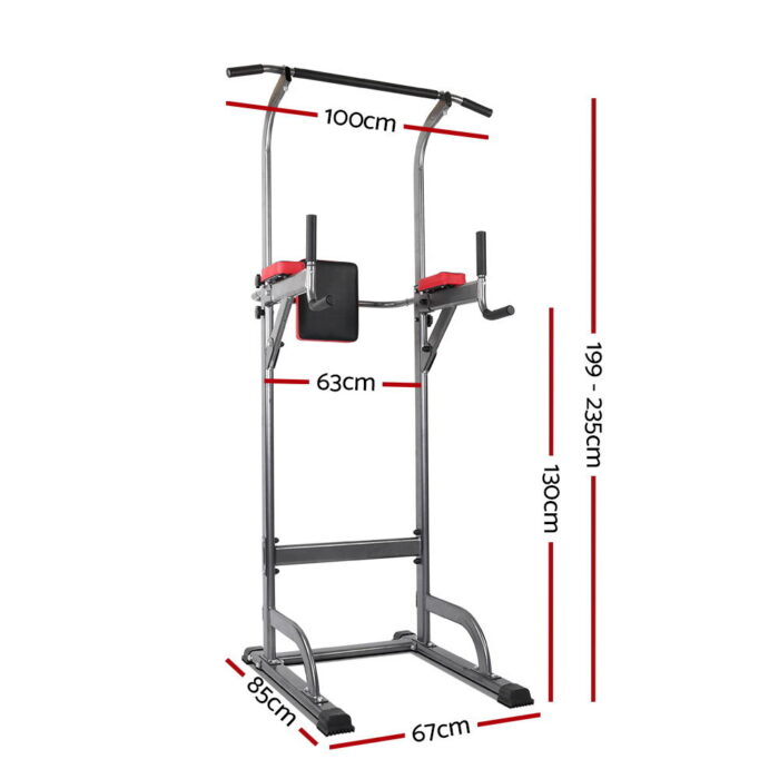 Everfit Weight Bench Chin Up Tower Bench Press Home Gym Wokout 200kg Capacity - Image 2