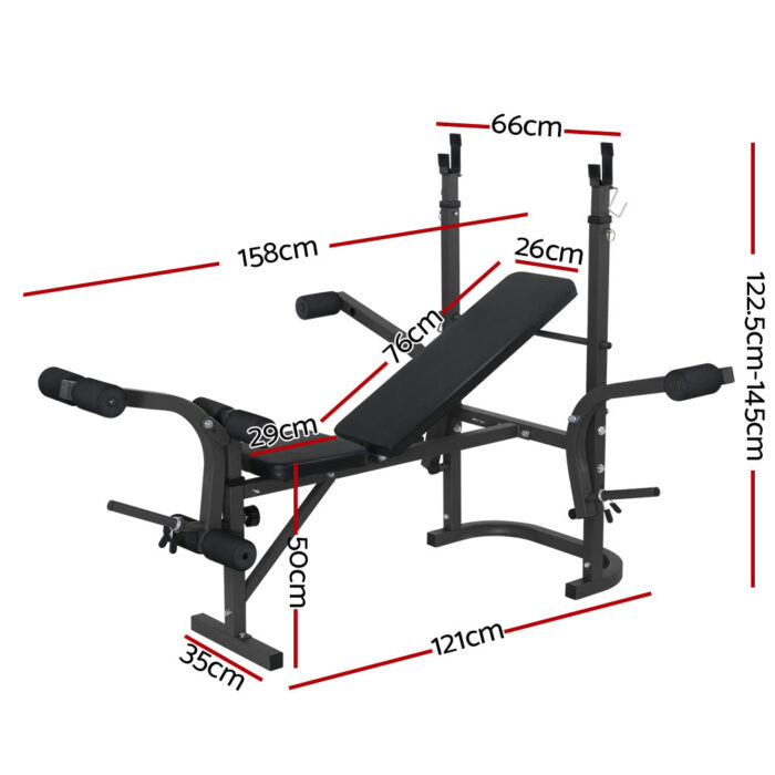 Everfit Weight Bench 8 in 1 Adjustable Bench Press Fitness Gym Equipment - Image 2