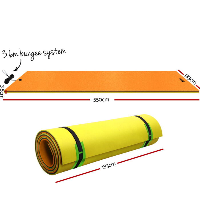 Weisshorn Floating Water Mat 5.5x1.8m Foam Pad Swimming Pool Island Platform - Image 2