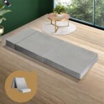 Bedra Foldable Foam Mattress Single Portable Light Grey - Image 5