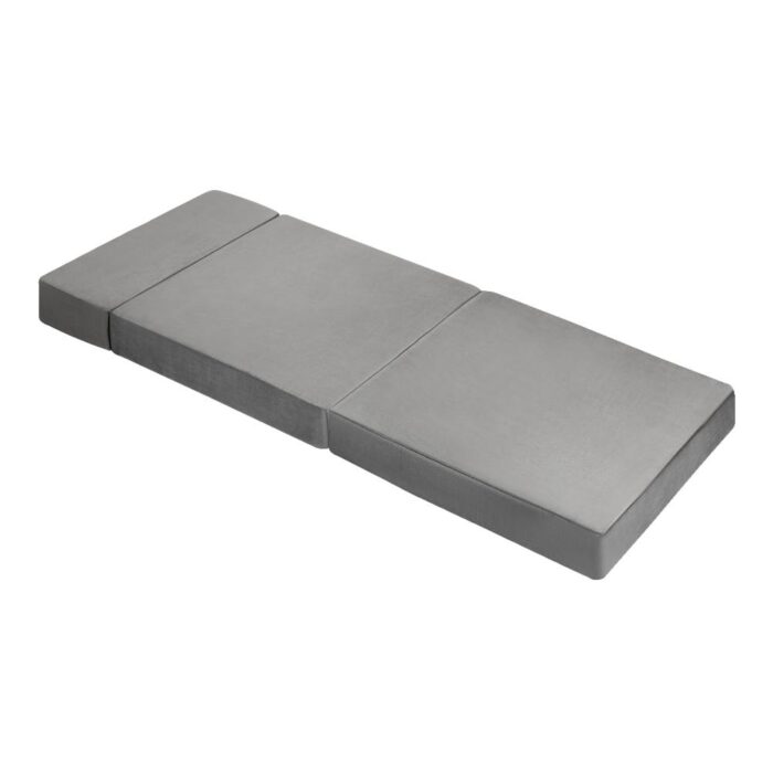 Bedra Foldable Foam Mattress Single Portable Light Grey - Image 2