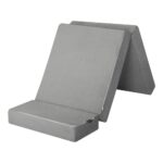 Bedra Foldable Foam Mattress Single Portable Light Grey - Image 3
