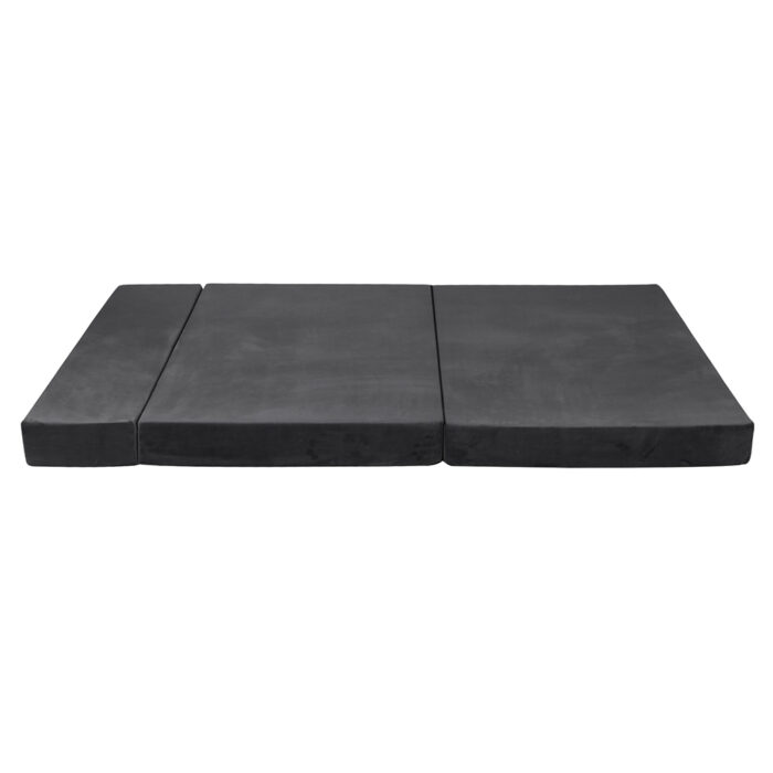 Giselle Bedding Foldable Mattress Folding Foam Bed Mat Double Grey - Image 4