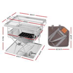 Grillz Fire Pit BBQ Grill with Carry Bag Camping - Image 2