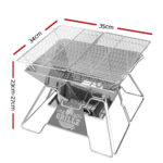 Grillz Fire Pit BBQ Grill with Carry Bag Portable - Image 2