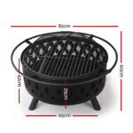 Grillz Fire Pit BBQ Grill 82cm