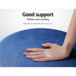 Artiss Premium Round Velvet Footstool in Navy for Elegant Living - Image 4