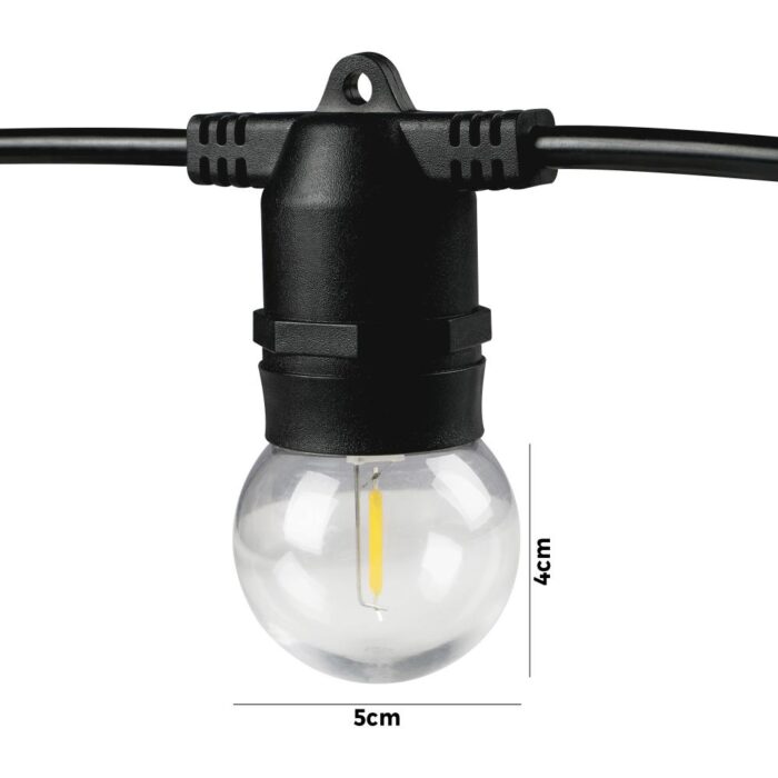 Mazam 23M LED Festoon Lights String Light Waterproof Wedding Party Garden - Image 4
