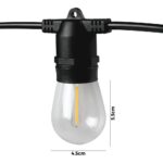 Mazam 23M Festoon String Light LED 20 Bulbs IP44 Waterproof A19 - Image 2