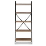 Artiss Bookshelf 5 Tiers - NOR Black and Oak - Image 3