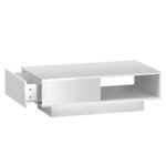 Artiss Coffee Table Led Lights White