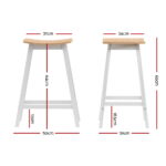 Artiss 2x Bar Stools Wooden Chairs Oak - Image 2