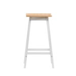 Artiss 2x Bar Stools Wooden Chairs Oak - Image 4