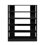 Artiss Shoe Cabinet Shoes Organiser Storage Rack 30 Pairs Black Shelf Wooden - Image 3