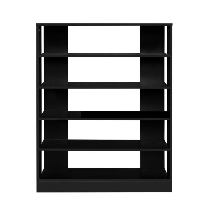 Artiss Shoe Cabinet Shoes Organiser Storage Rack 30 Pairs Black Shelf Wooden - Image 3