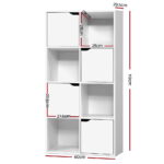 Artiss Bookshelf 8 Cube Shlef - DANA White - Image 2