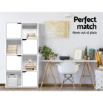 Artiss Bookshelf 8 Cube Shlef - DANA White - Image 3