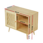 Artiss Buffet Sideboard Rattan Cabinet Storage Shelves Hallway Table Kitchen - Image 2