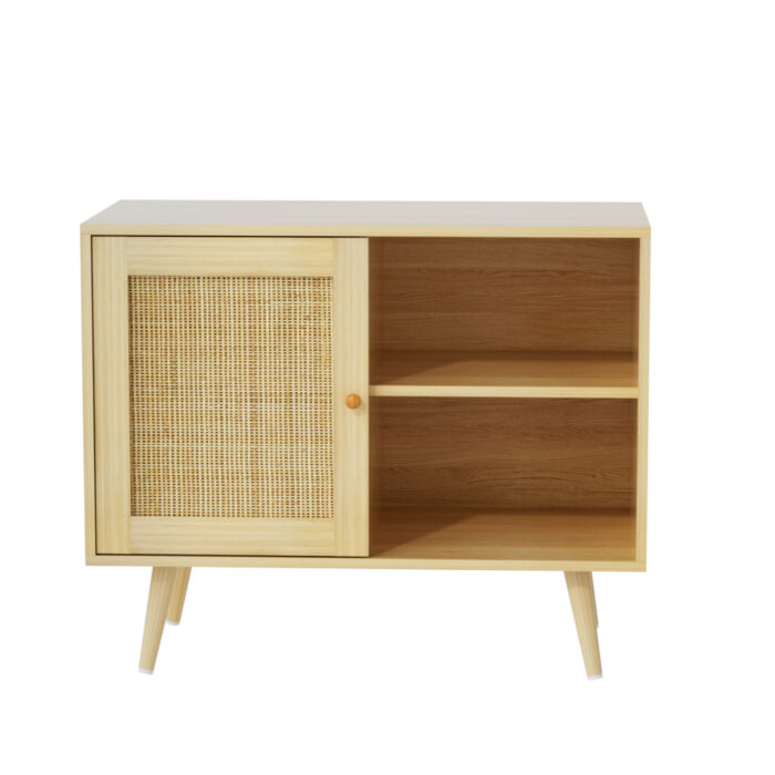 Artiss Buffet Sideboard Rattan Cabinet Storage Shelves Hallway Table Kitchen - Image 3