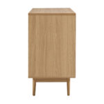 Artiss Rattan Buffet Sideboard 2 Doors - BRIONY Oak - Image 4