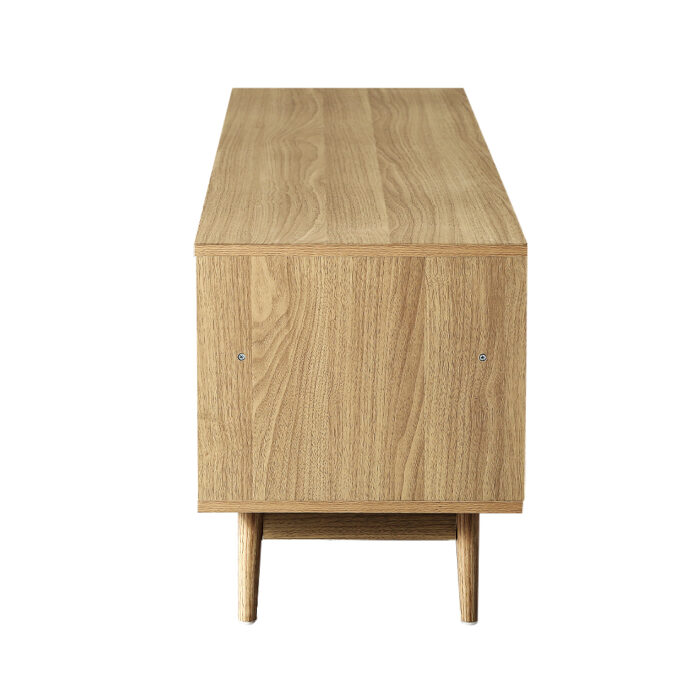 Artiss TV Cabinet Entertainment Unit TV Stand Wooden Rattan Storage Drawer 140CM - Image 4