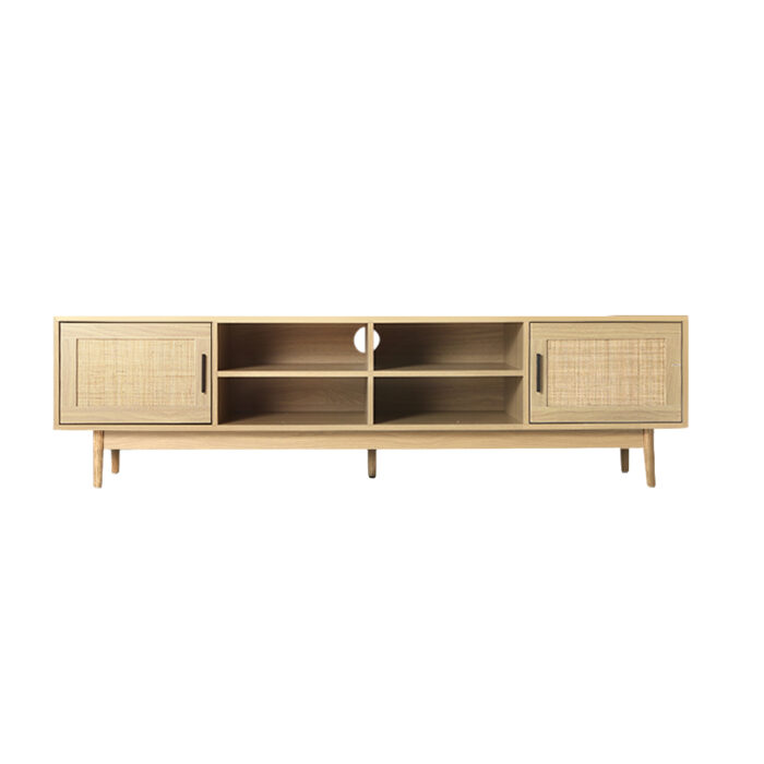 Artiss TV Cabinet Entertainment Unit 180cm Rattan Cole - Image 3