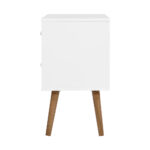 Artiss Scandinavian Bedside Table with 2 Drawers in White - Image 4