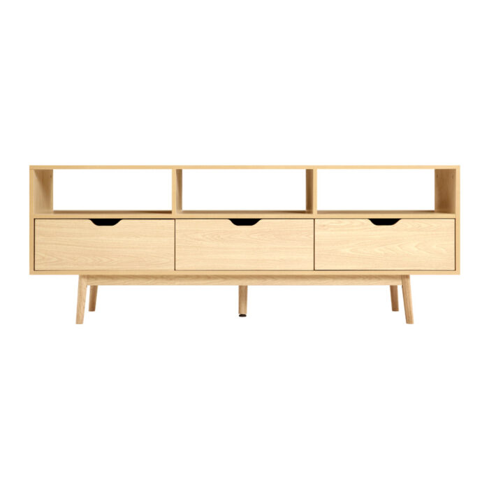 Artiss Wooden Scandinavian Entertainment Unit - Natural - Image 3