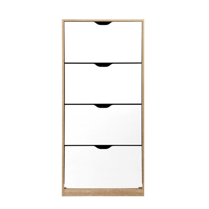Artiss 48 Pairs Shoe Cabinet Rack Organiser Storage Shelf Wooden - Image 3