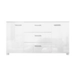 Artiss Buffet Sideboard High Gloss - ZARA White - Image 3
