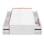 Artiss Coffee Table 4 Drawers White Trevi - Image 2