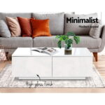 Artiss Coffee Table 4 Drawers White Trevi - Image 3
