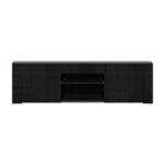 Artiss Entertainment Unit TV Cabinet LED 130cm Black Angus - Image 3