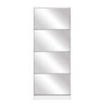 Artiss Shoe Cabinet Mirror Shoes Storage Rack Organiser 60 Pairs Cupboard Shelf - Image 3