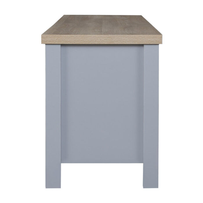Artiss TV Cabinet Entertainment Unit Stand French Provincial Storage Shelf Wooden 130cm Grey - Image 4