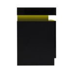 Artiss Bedside Table LED 2 Drawers Lift-up Storage - COLEY Black - Image 3