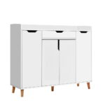 Artiss Shoe Cabinet Shoes Storage Rack 120cm Organiser White Drawer Cupboard