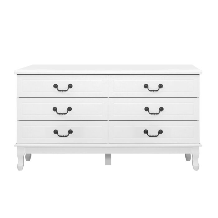 Artiss 6 Chest of Drawers - KUBI White - Image 3