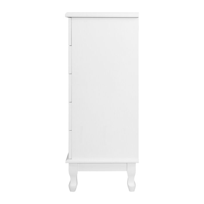 Artiss 5 Chest of Drawers - KUBI White - Image 4