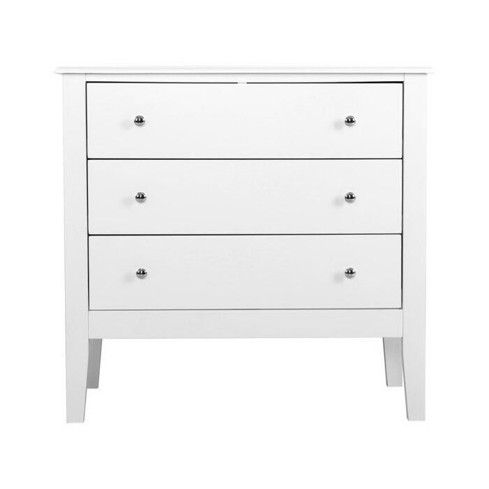 Artiss 3 Chest of Drawers - BRITTANY White - Image 3