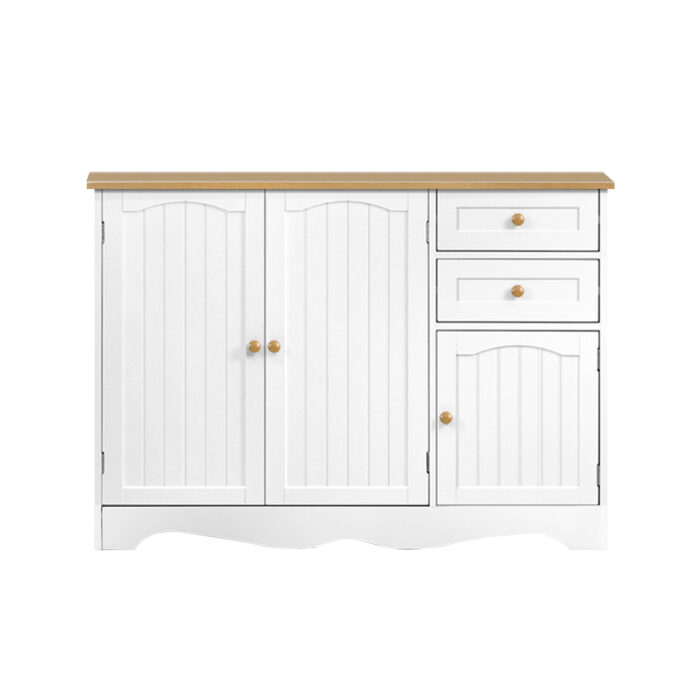 Artiss Buffet Sideboard 3 Doors - BERNE White - Image 3