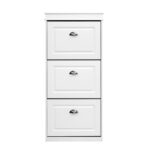 Artiss Shoe Cabinet 18 Pairs 3-tier White Sena - Image 3