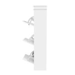 Artiss Shoe Cabinet 18 Pairs 3-tier White Sena - Image 4